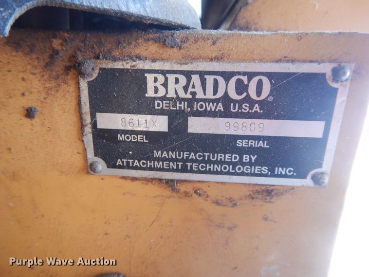image for item HO9934 Bradco 8611X skid steer backhoe attachment