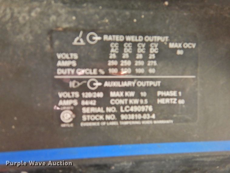 image for item HO9954 Miller Bobcat 250NT welder/generator