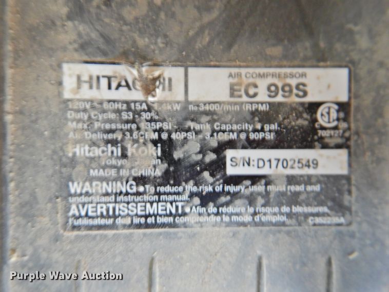 image for item HO9974 Hitachi EC99S  air compressor