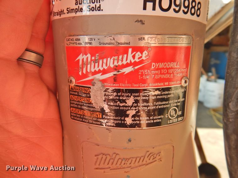 image for item HO9988 Milwaukee Dymodrill core drill