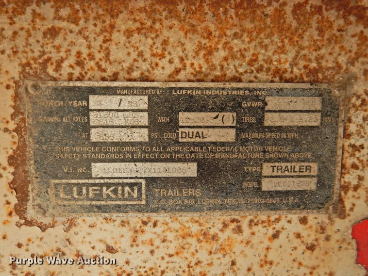 image for item HU9502 1999 Lufkin ULDI1-38 end dump trailer