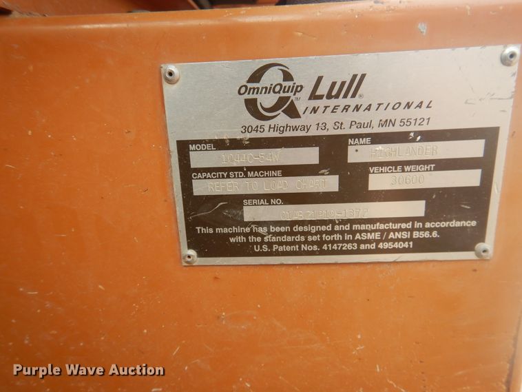 image for item HU9506 Lull Highlander 1044C-54  telehandler