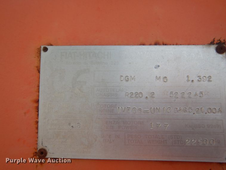 image for item HU9508 1996 Fiat-Allis FR220.2  wheel loader