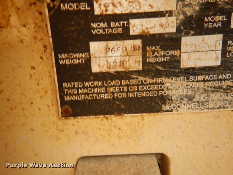 image for item HU9510 2007 JLG 1930ES  scissor lift