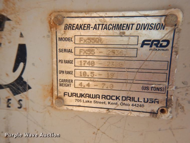 image for item HU9516 FRD FX55QT skid steer breaker