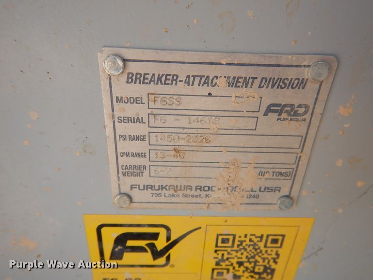 image for item HU9518 FRD F6SS skid steer breaker