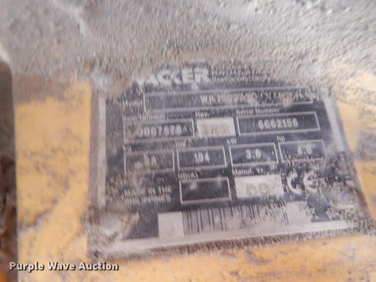 image for item HU9524 2008 Wacker Neuson WP1550AW plate compactor