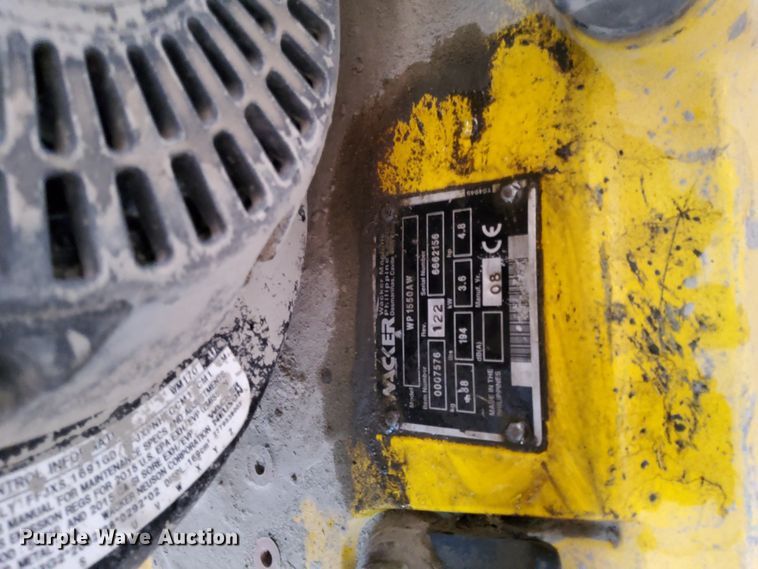 image for item HU9524 2008 Wacker Neuson WP1550AW plate compactor