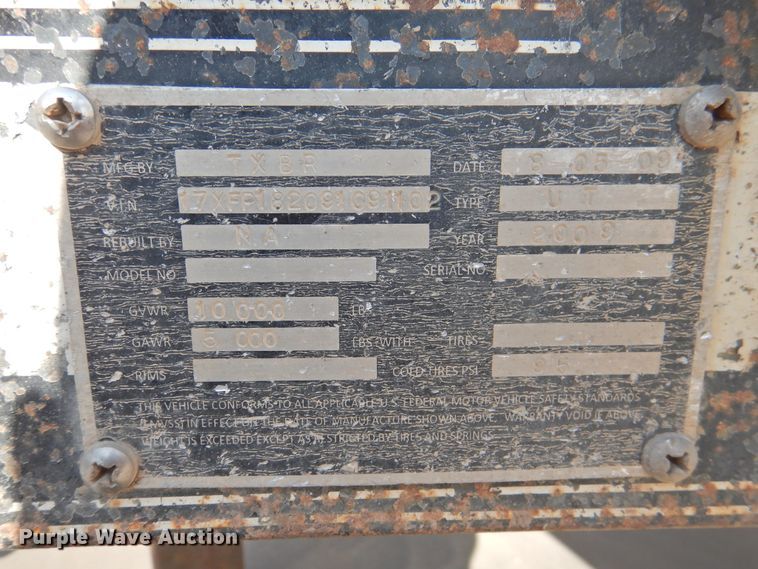 image for item HU9602 2009 Texas Bragg utility trailer