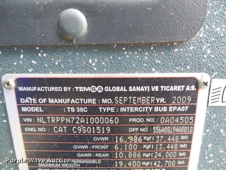 image for item DC2928 2010 Tesma TS35C  coach bus