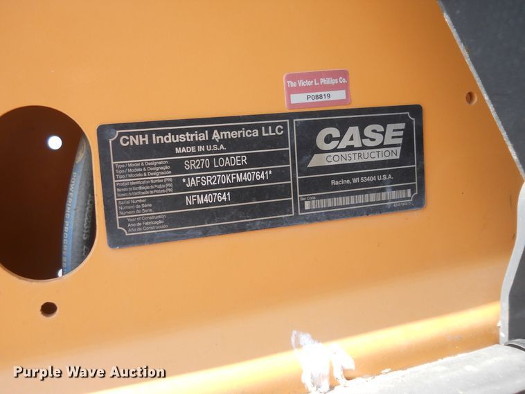 image for item DF4517 2015 Case SR270  skid steer loader