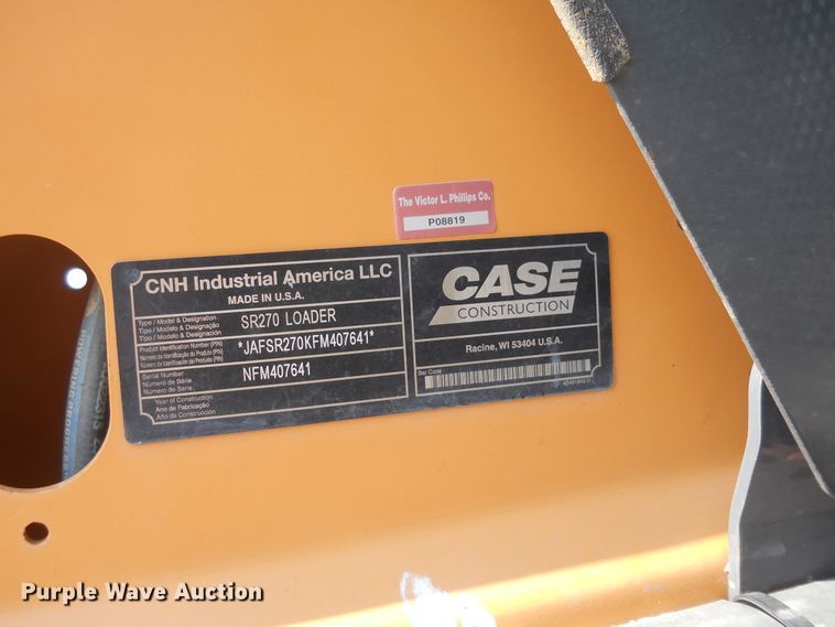 image for item DF4517 2015 Case SR270  skid steer loader