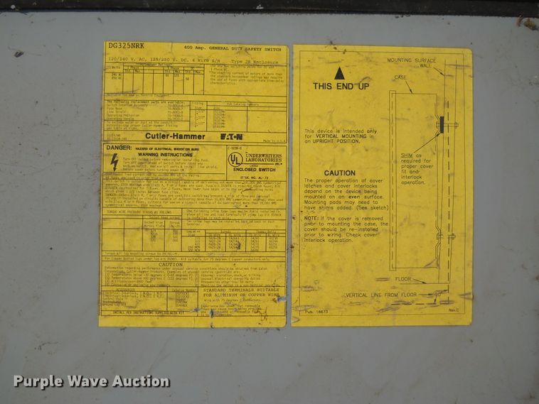 image for item DF4555 Cutler Hammer safety switch