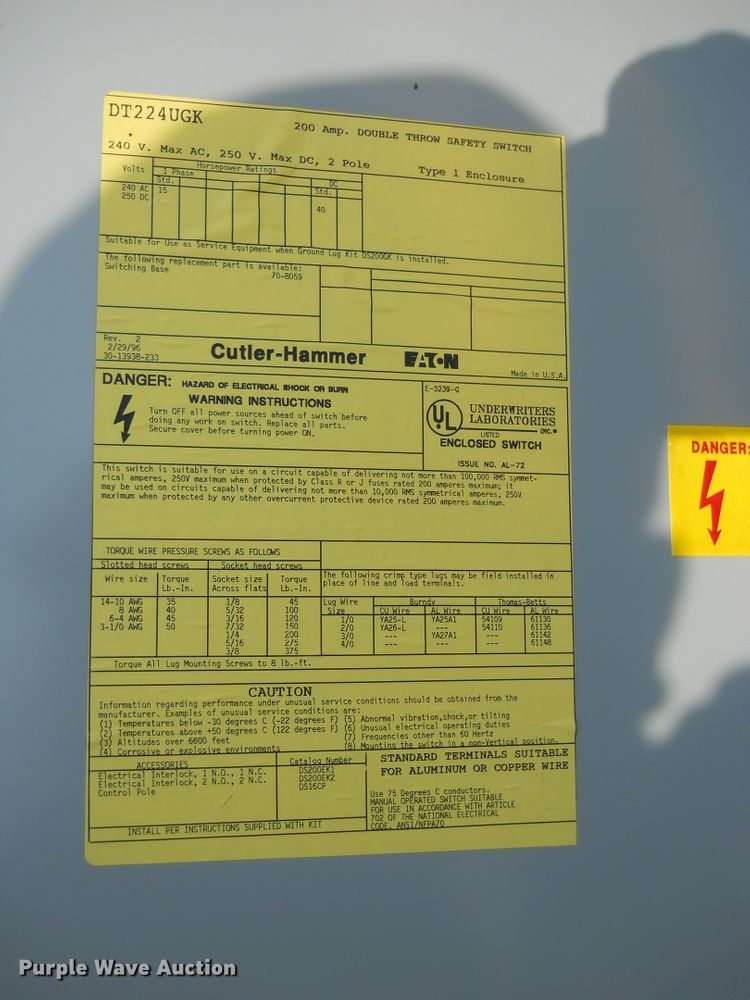 image for item DF4556 (3) power disconnects