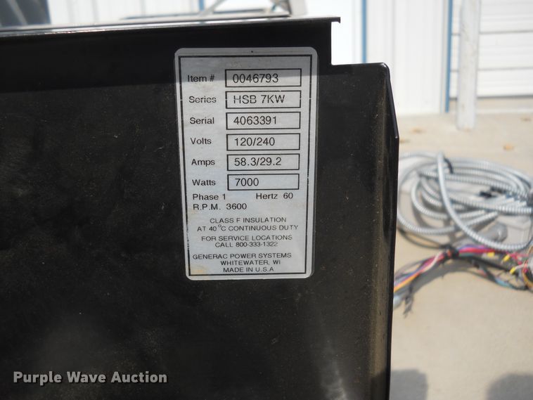 image for item DF4557 (2) Generac 0046973 generators