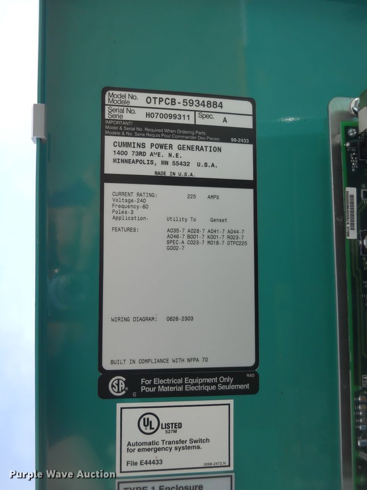 image for item DF4558 Onan 30EK-L28822R  generator