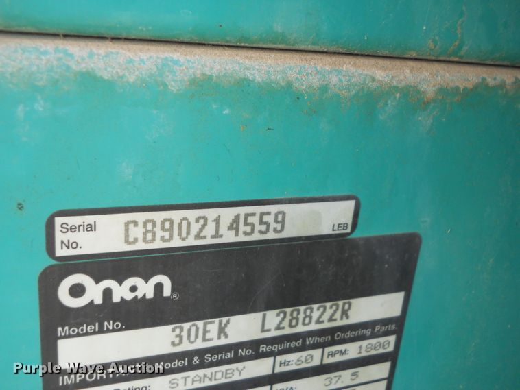 image for item DF4558 Onan 30EK-L28822R  generator