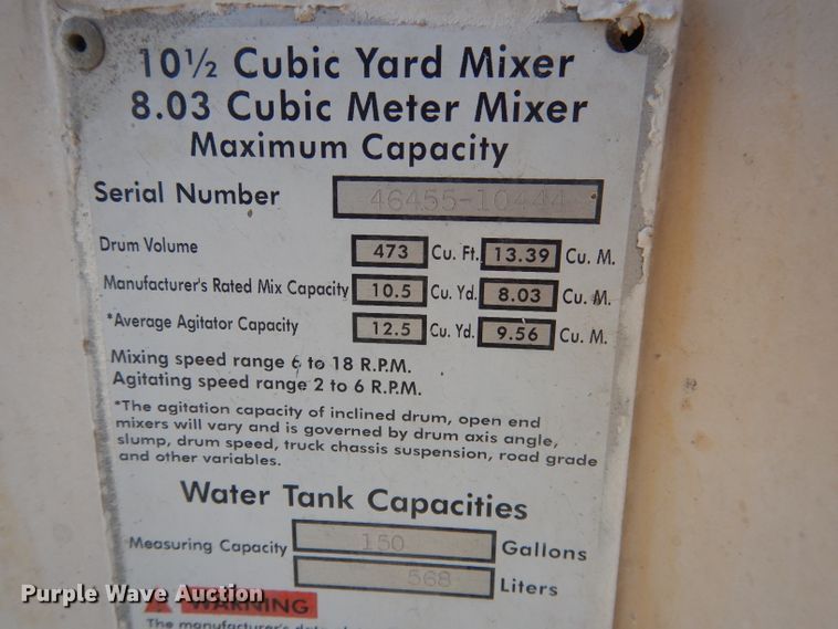 image for item DG4619 Mcneilus ready mix bed