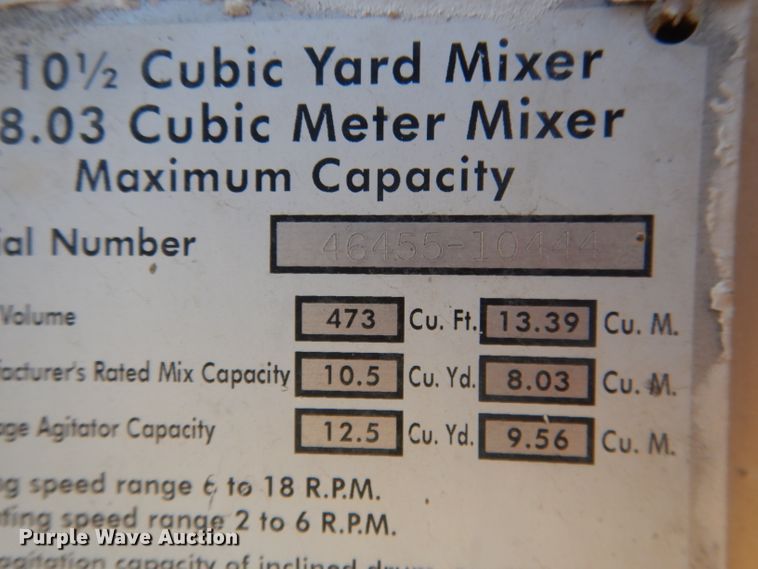 image for item DG4619 Mcneilus ready mix bed