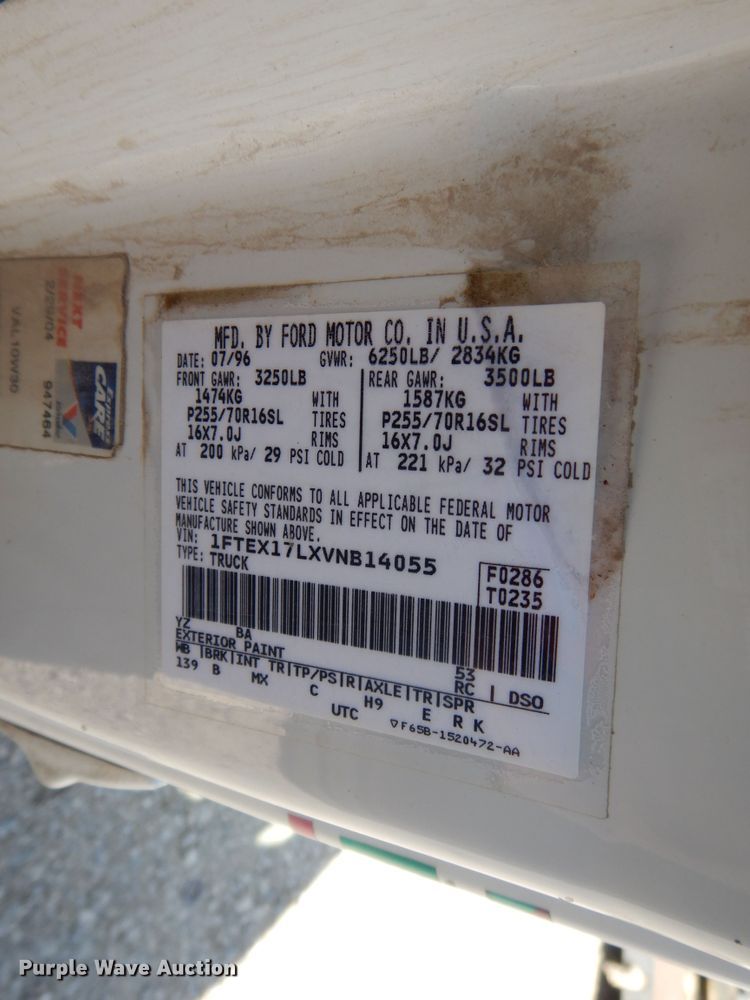 image for item DH0195 1997 Ford F150  SuperCab pickup truck