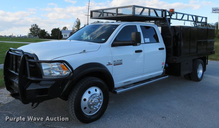 image for item DH1245 2014 Dodge Ram 5500HD  Crew Cab flatbed truck