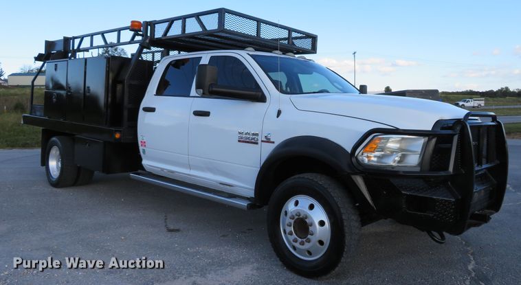 image for item DH1245 2014 Dodge Ram 5500HD  Crew Cab flatbed truck