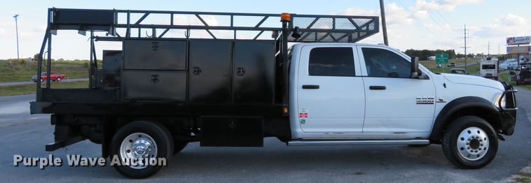 image for item DH1245 2014 Dodge Ram 5500HD  Crew Cab flatbed truck