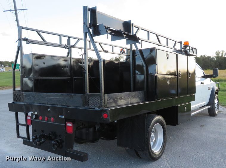 image for item DH1245 2014 Dodge Ram 5500HD  Crew Cab flatbed truck