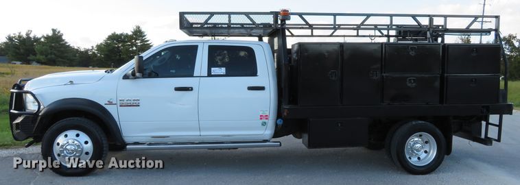 image for item DH1245 2014 Dodge Ram 5500HD  Crew Cab flatbed truck