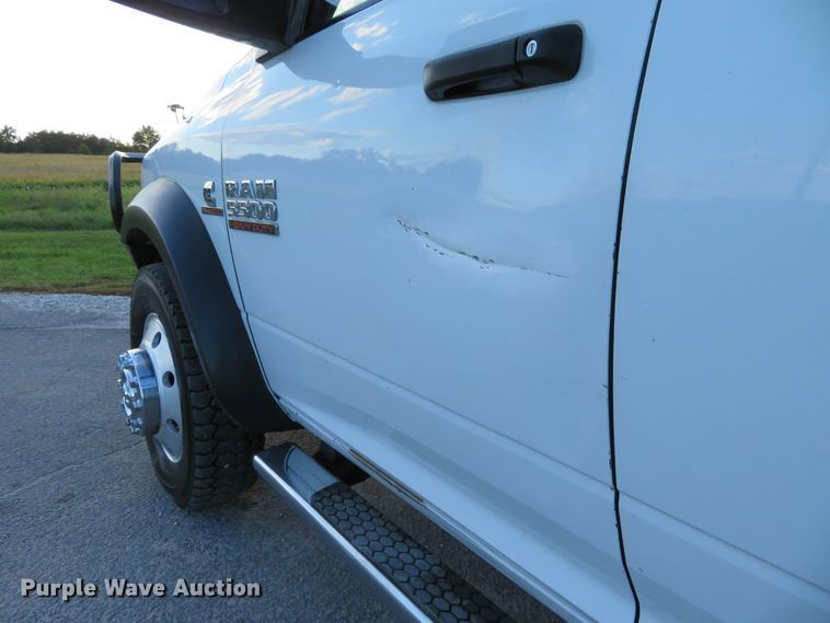 image for item DH1245 2014 Dodge Ram 5500HD  Crew Cab flatbed truck