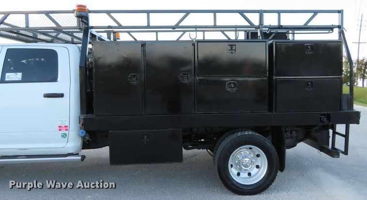 image for item DH1245 2014 Dodge Ram 5500HD  Crew Cab flatbed truck