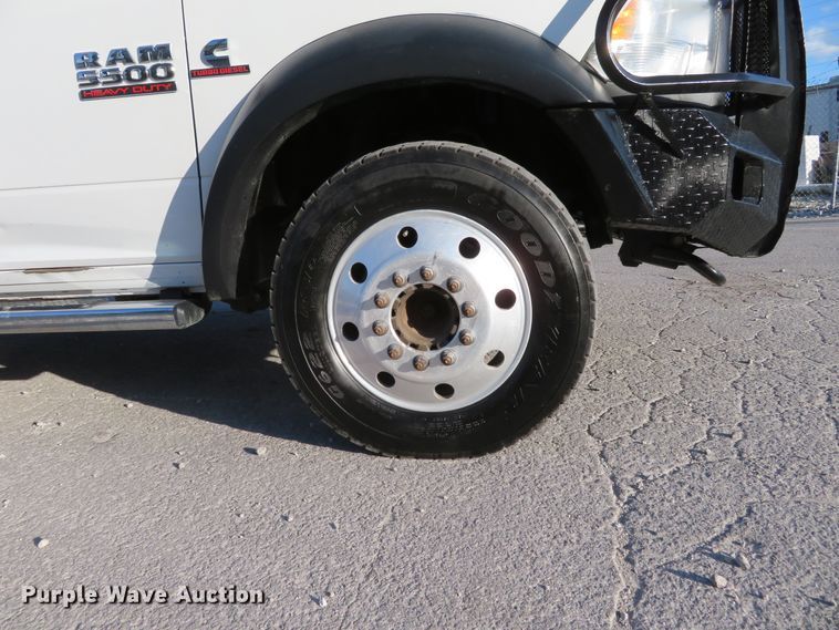 image for item DH1245 2014 Dodge Ram 5500HD  Crew Cab flatbed truck