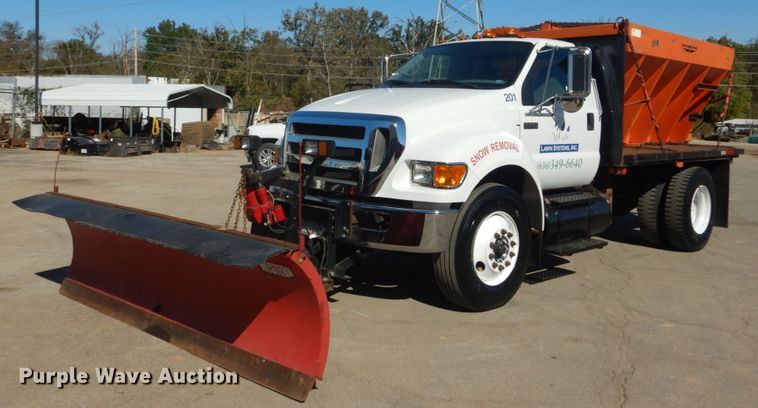image for item DH5212 2008 Ford F750 Super Duty XLT  flat dump bed truck
