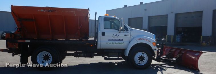 image for item DH5212 2008 Ford F750 Super Duty XLT  flat dump bed truck