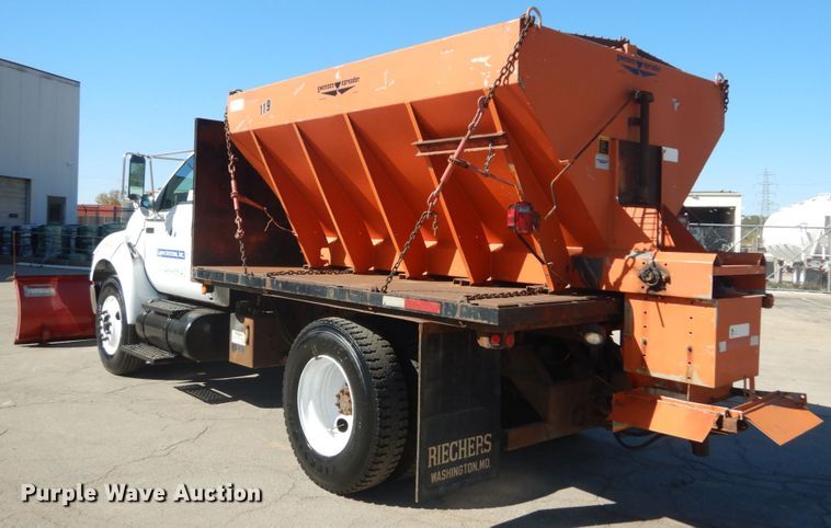 image for item DH5212 2008 Ford F750 Super Duty XLT  flat dump bed truck