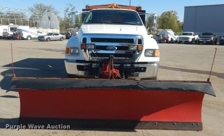 image for item DH5213 2008 Ford F750 Super Duty XLT  flat dump bed truck