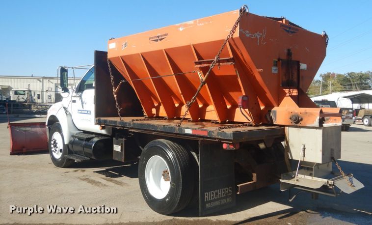 image for item DH5213 2008 Ford F750 Super Duty XLT  flat dump bed truck