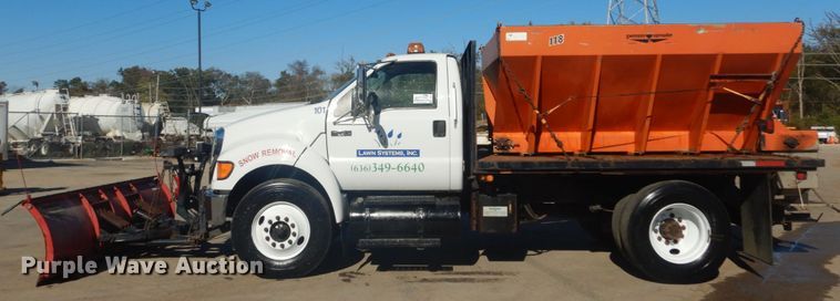 image for item DH5213 2008 Ford F750 Super Duty XLT  flat dump bed truck