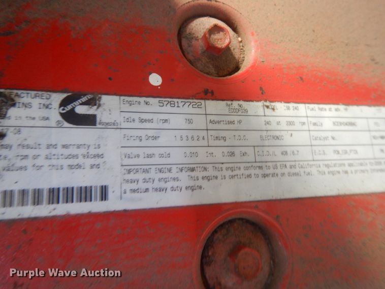 image for item DH5213 2008 Ford F750 Super Duty XLT  flat dump bed truck