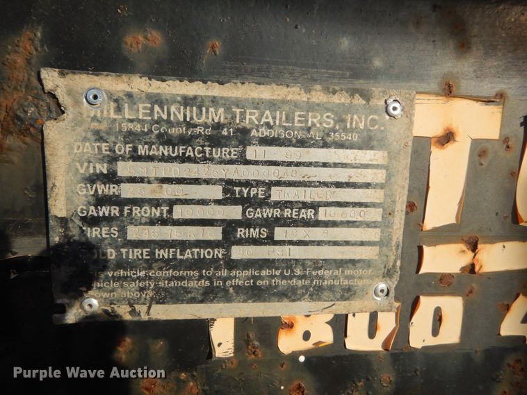 image for item DH5219 2000 Millennium equipment trailer