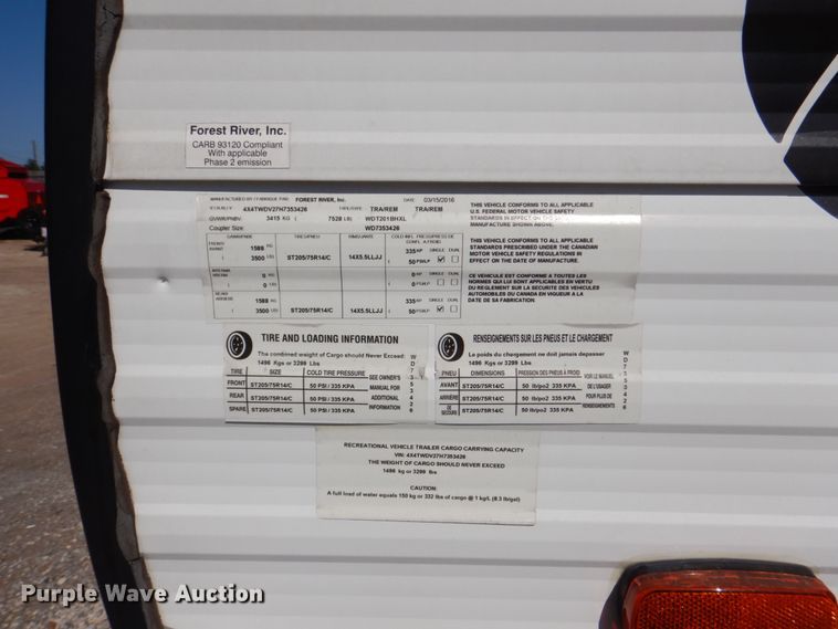 image for item DH5380 2017 Forest River Wildwood X-Lite 201-BHXL  camper