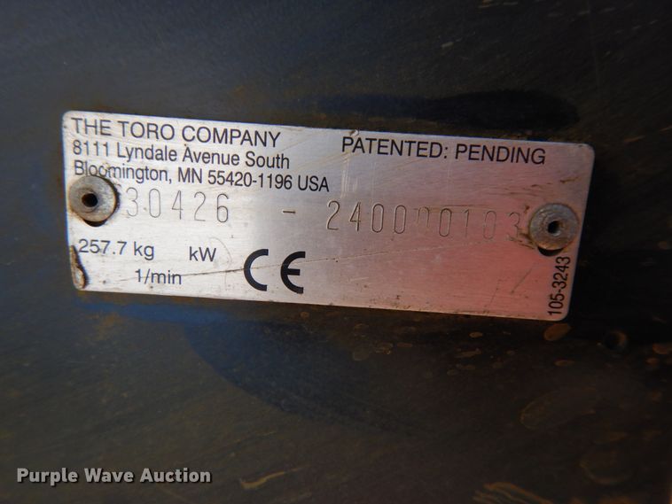 image for item DH6696 Toro Groundmaster broom