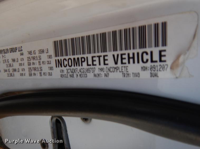 image for item DJ2045 2012 Dodge Ram 4500  Crew Cab flatbed truck