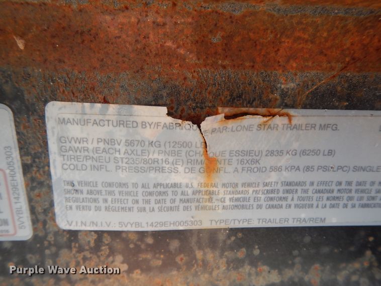 image for item DJ6572 Lone Star pressure washer trailer