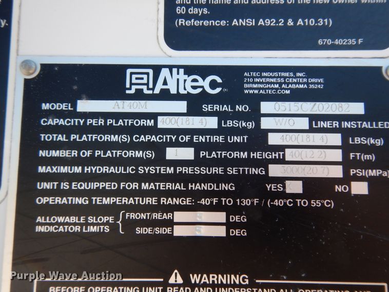 image for item DJ6607 2015 Dodge Ram 5500  bucket truck