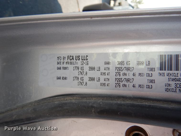 image for item DJ6837 2017 Dodge Ram 1500  Crew Cab pickup truck