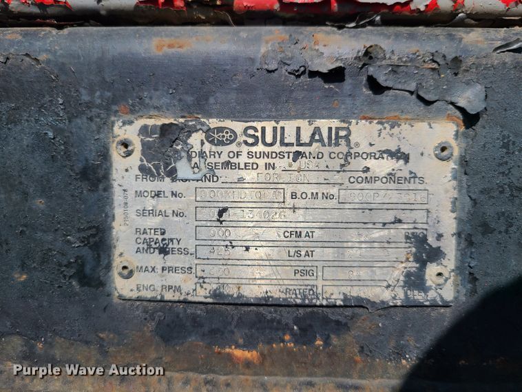 image for item DY9965 Sullair 900XHDTQCA  air compressor