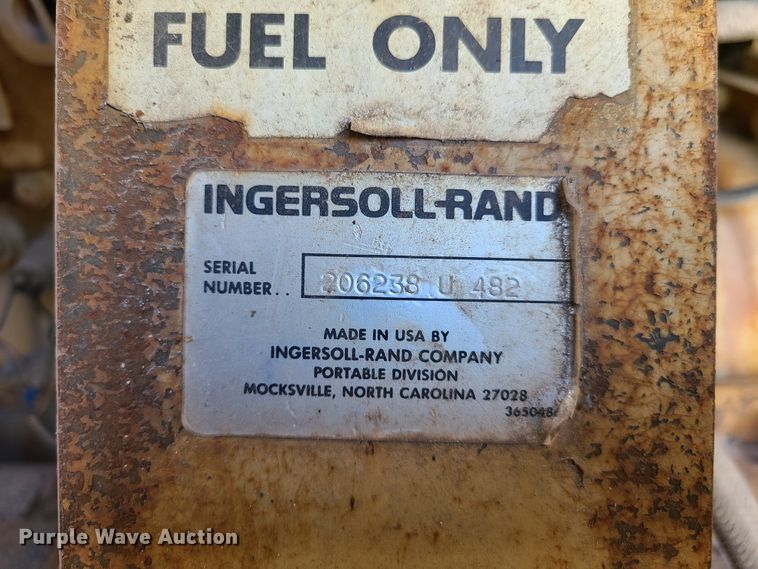 image for item DY9966 Ingersoll Rand  air compressor