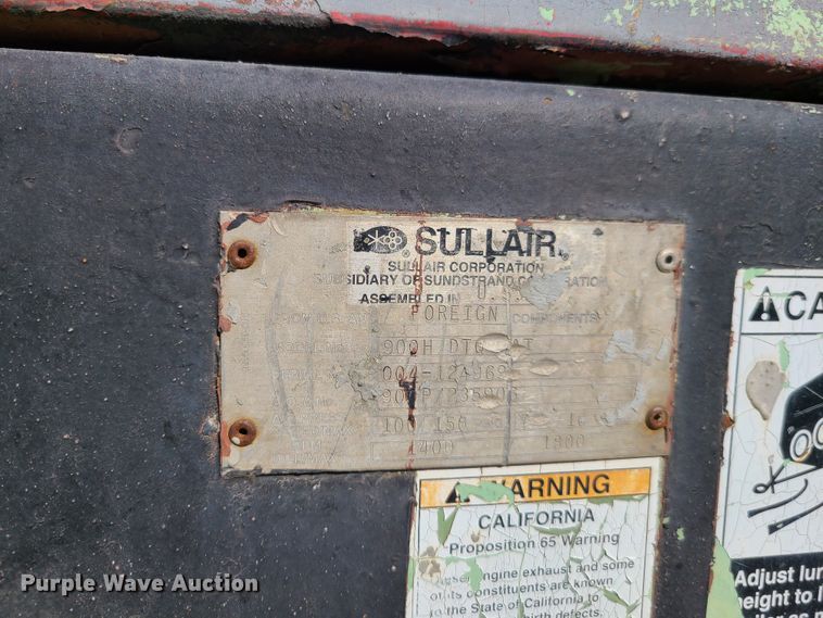 image for item DY9967 Sullair 900H  air compressor