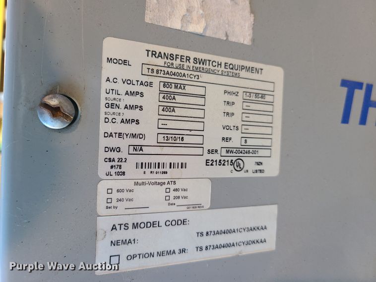image for item DY9971 (4) automatic transfer switches